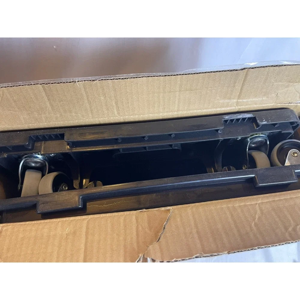Heavy Duty 2-Pack Plastic Dolly Rolling Furniture Mover Flatbed Cart‎ Black